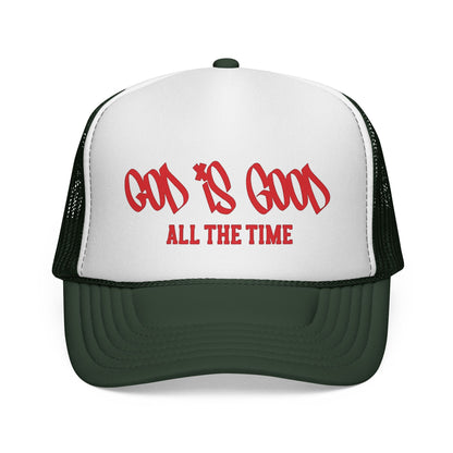 God Is Good All The Time Trucker Cap — Christian Faith Mesh Hat