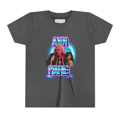 Youth Tee — Retro Neon Portrait Graphic "ANN MARIE"