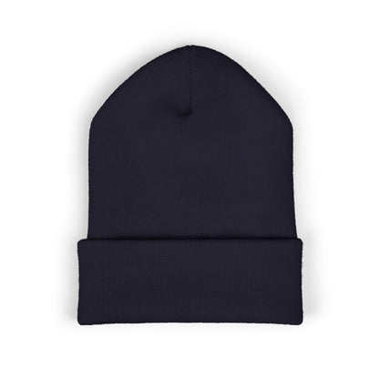 Mama Floral Embroidered Cuffed Beanie — Cozy Knit Mom Hat