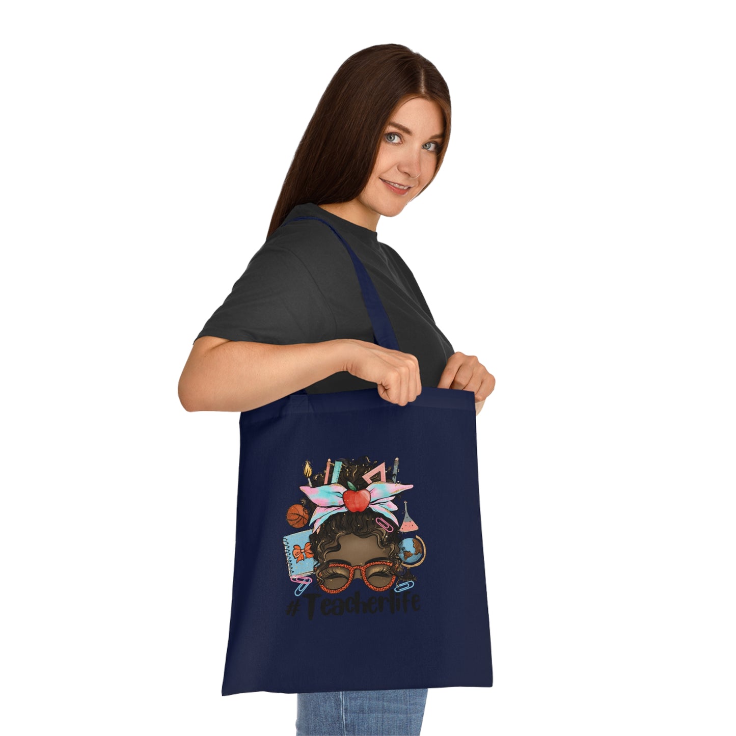 #Teacherlife Tote Bag, Eco-Friendly Tote