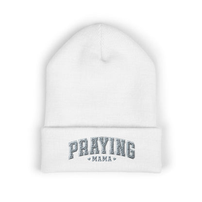 Praying Mama Embroidered Cuffed Beanie