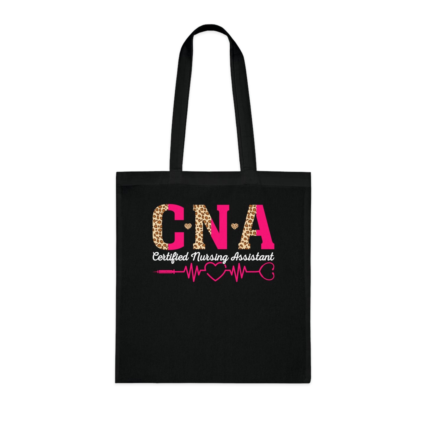 CNA Leopard Pink Heartbeat Cotton Tote