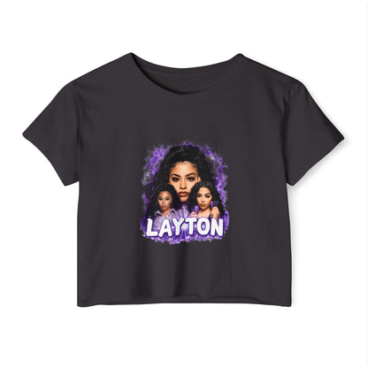 Layton Photo Collage Crop Top — Women's Festival Graphic Tee