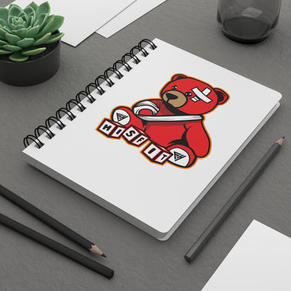 Bandaged Teddy Bear Journal — 'WISFIT' Cute Injured Bear Spiral Notebook