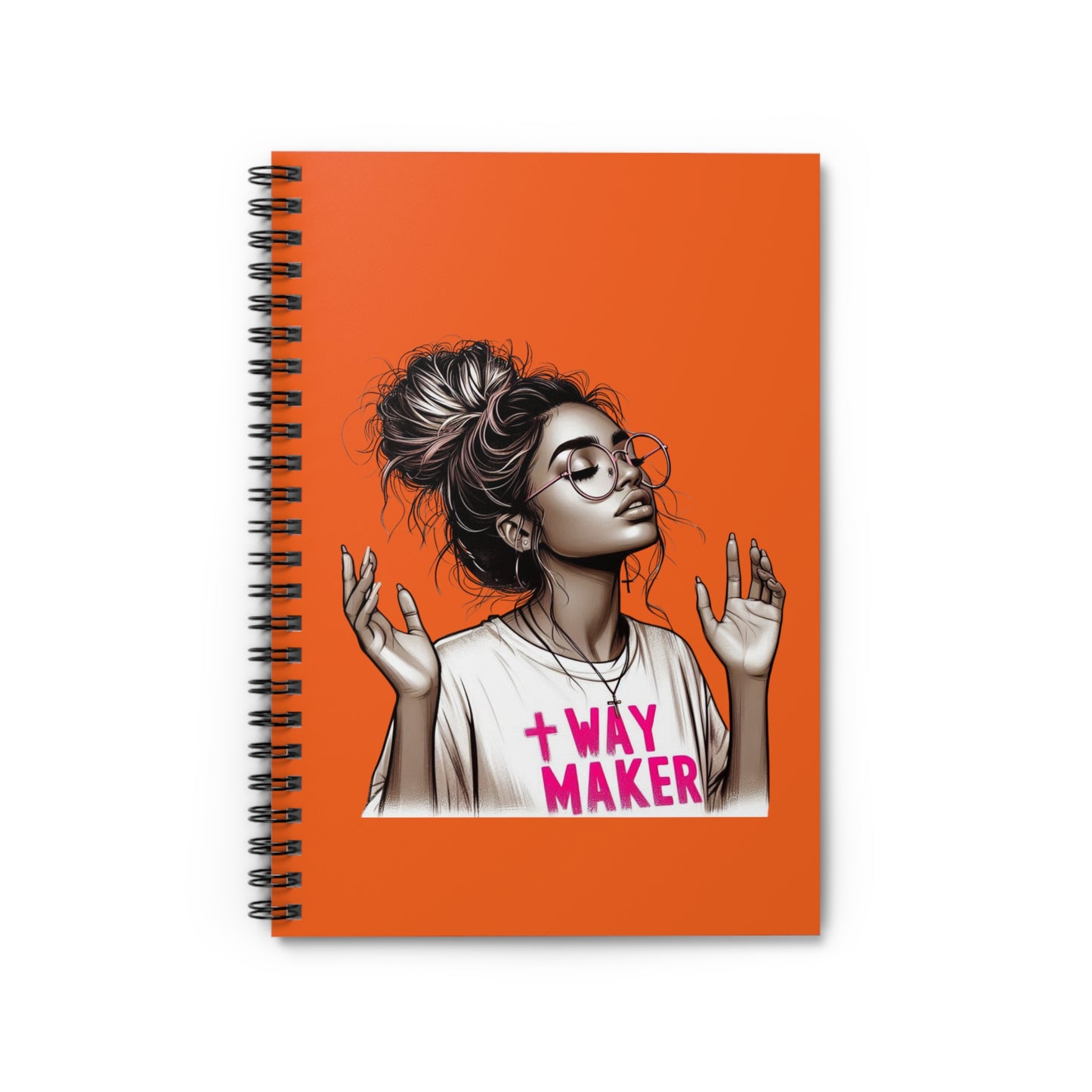 Way Maker Spiral Notebook — Inspirational Christian Journal (Ruled)