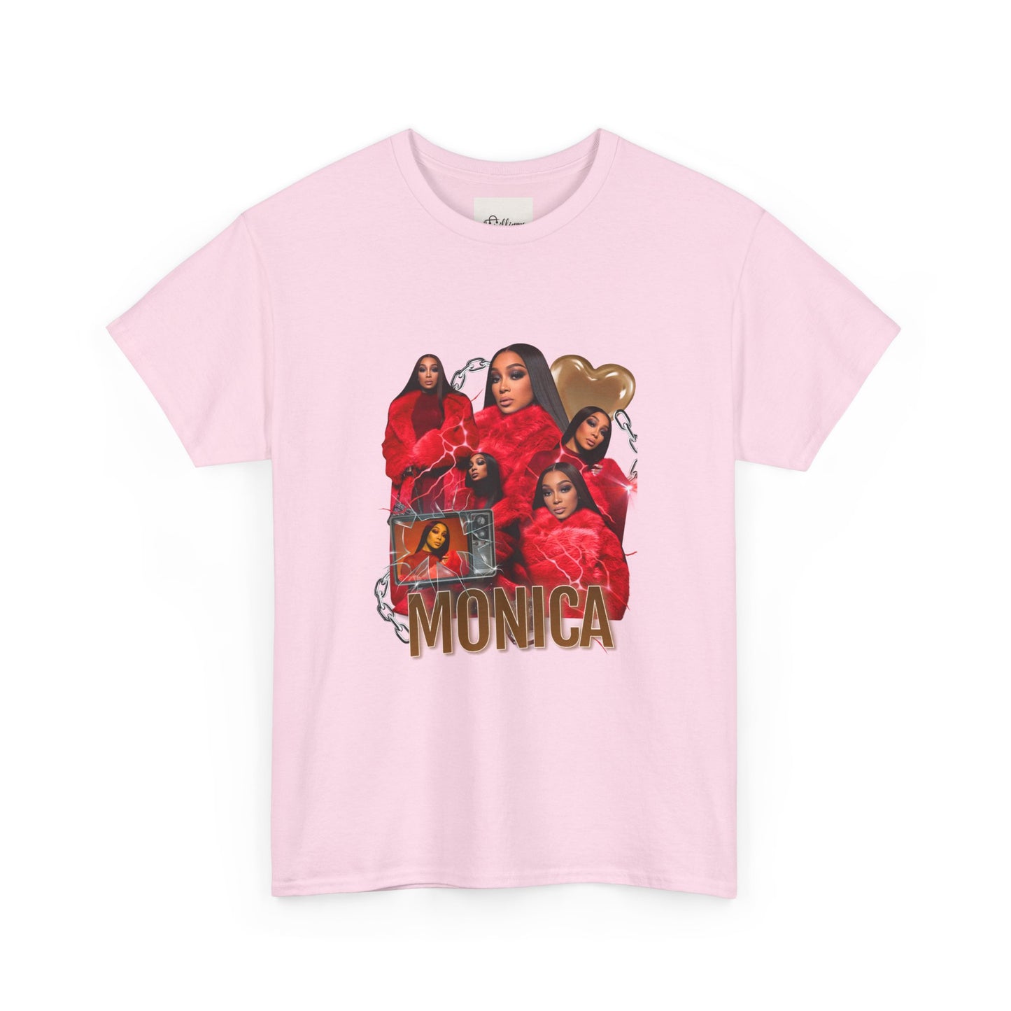 Stylish Unisex Heavy Cotton Tee with 'MONICA' Design, Trendy Graphic Tee