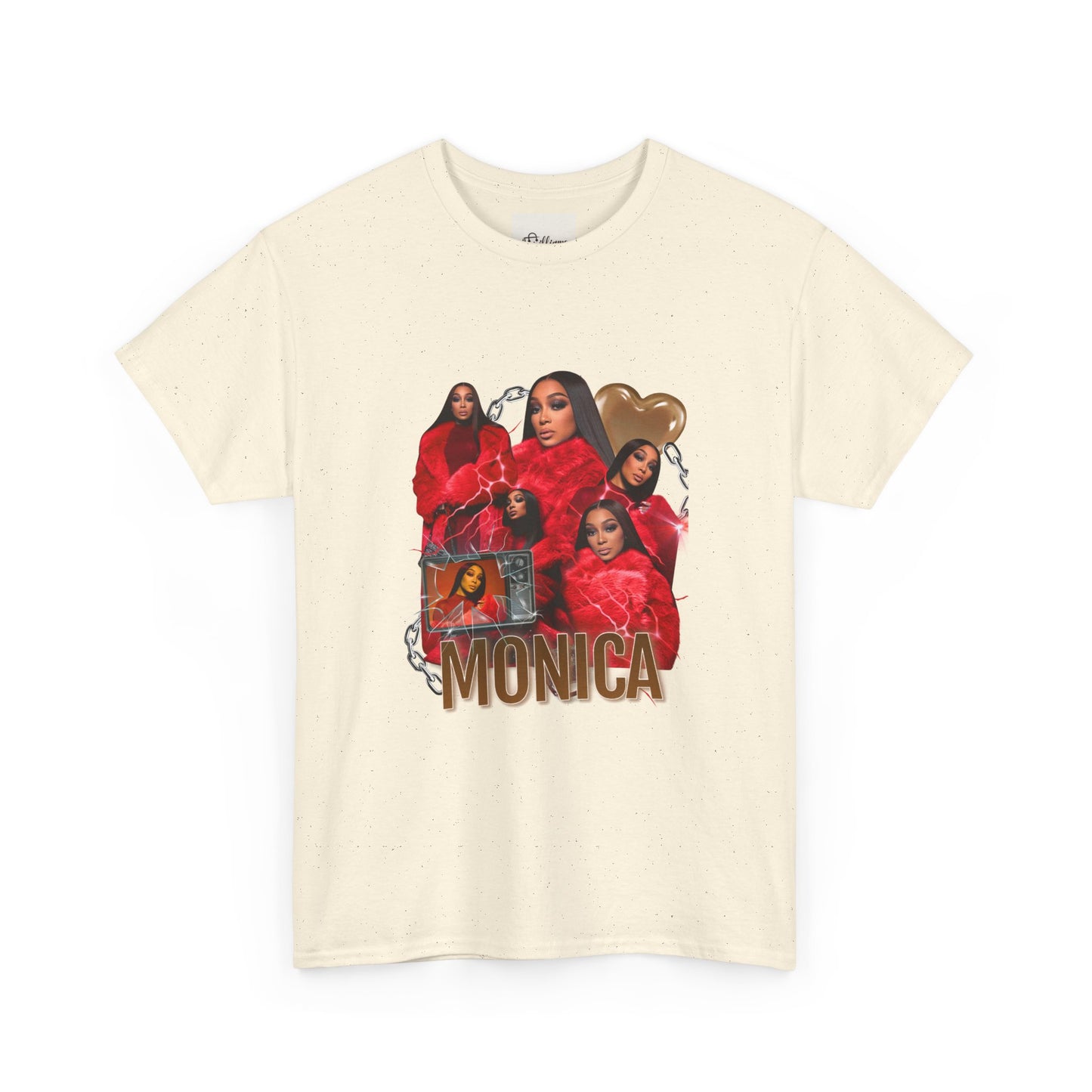 Stylish Unisex Heavy Cotton Tee with 'MONICA' Design, Trendy Graphic Tee