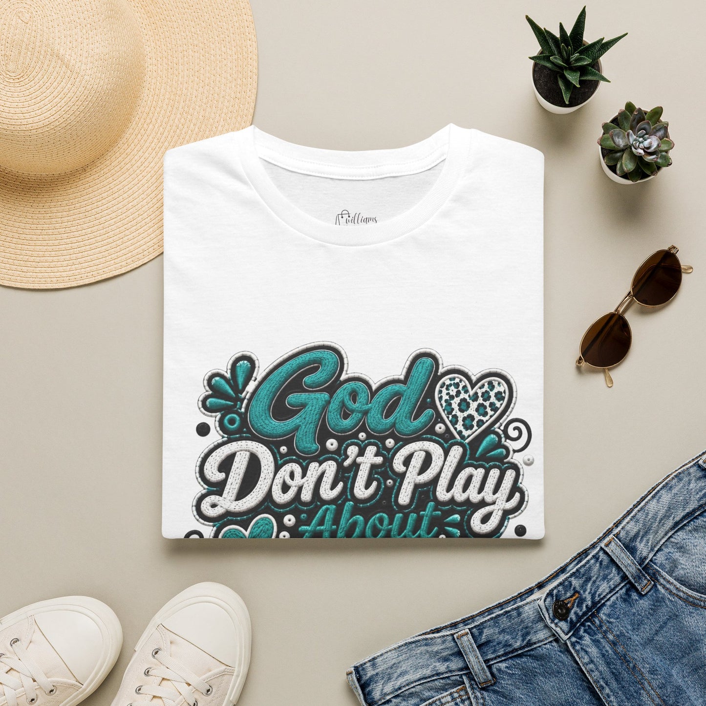 T-Shirt — "God Don't Play About Me" Inspirational Faith Graphic Tee