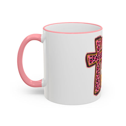 Inspirational Faith Coffee Mug — “Pray, Wait, and Trust, God Has a Plan” (Accent Rim & Handle)