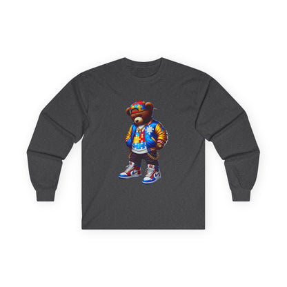 Streetwear Bear Graphic Long Sleeve Tee