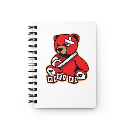 Bandaged Teddy Bear Journal — 'WISFIT' Cute Injured Bear Spiral Notebook
