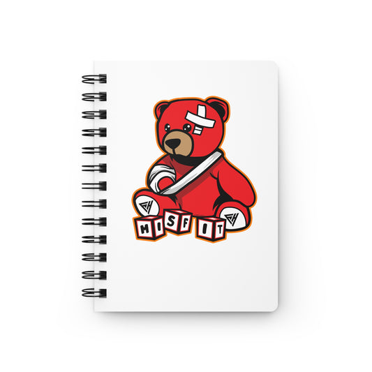 Bandaged Teddy Bear Journal — 'WISFIT' Cute Injured Bear Spiral Notebook