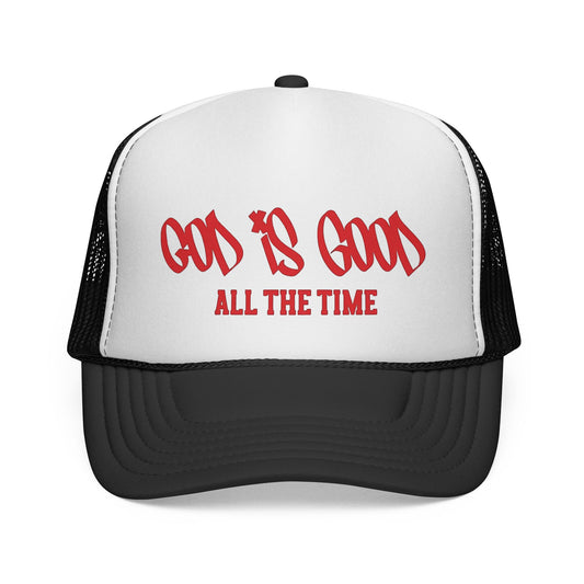 God Is Good All The Time Trucker Cap — Christian Faith Mesh Hat