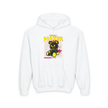 Black Heavy Blend Youth Hoodie – Front View