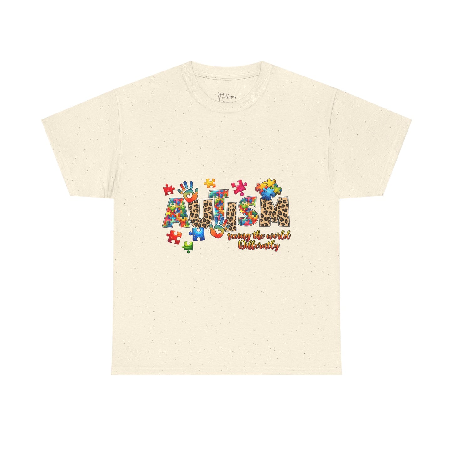 Autism Awareness T-Shirt — 'Autism: Sparking the World with Creativity' Puzzle Design