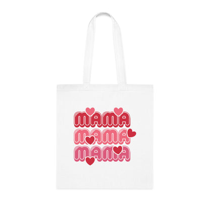 Mama Retro Hearts Cotton Tote