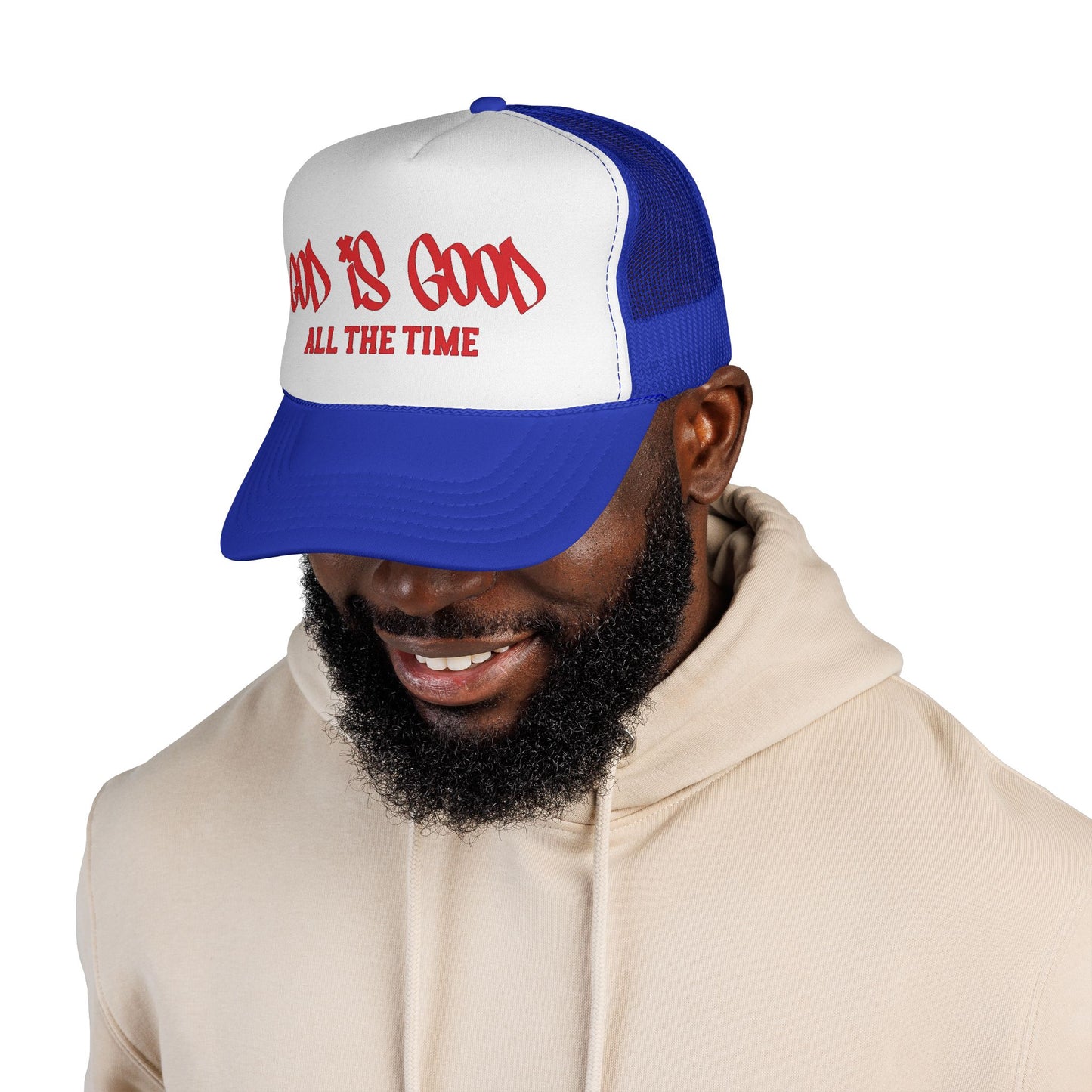 God Is Good All The Time Trucker Cap — Christian Faith Mesh Hat