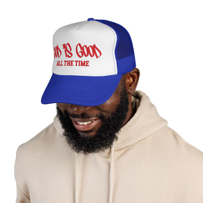 God Is Good All The Time Trucker Cap — Christian Faith Mesh Hat