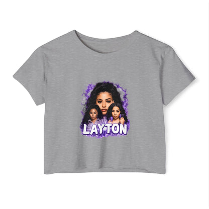 Layton Photo Collage Crop Top — Women's Festival Graphic Tee