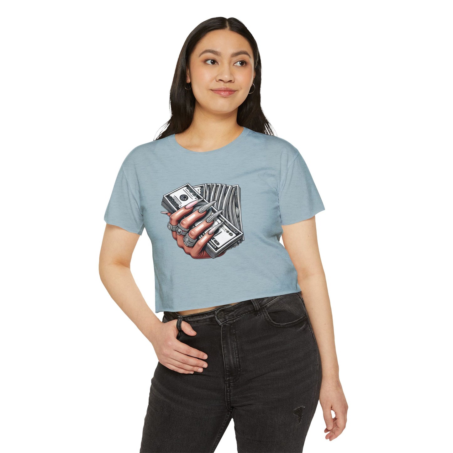 Money Grip Crop Top — Women's Graphic Tee