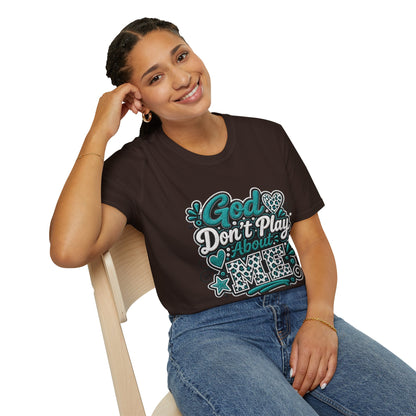 T-Shirt — "God Don't Play About Me" Inspirational Faith Graphic Tee