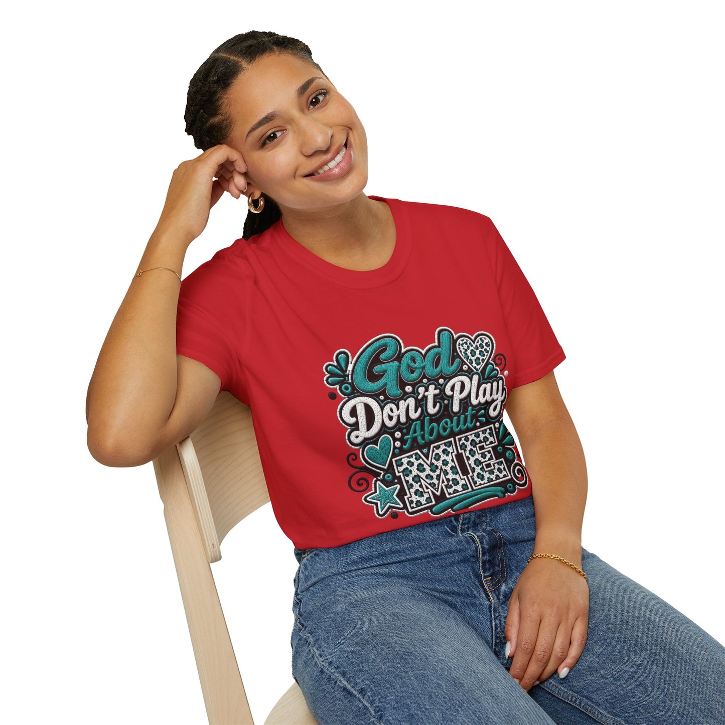 T-Shirt — "God Don't Play About Me" Inspirational Faith Graphic Tee