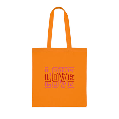 Love Stacked Cotton Tote