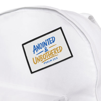 Anointed & Unbothered Iron-On Patch — Psalm 23:5 Faith Patch