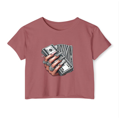 Money Grip Crop Top — Women's Graphic Tee