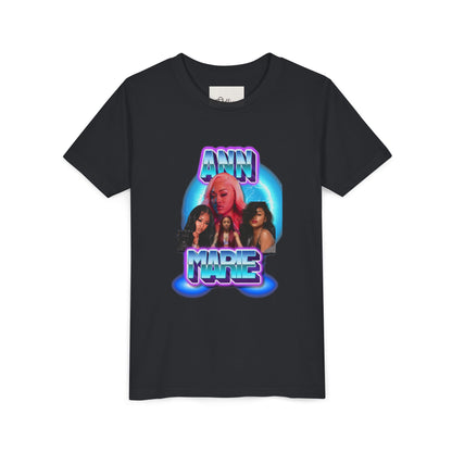 Youth Tee — Retro Neon Portrait Graphic "ANN MARIE"