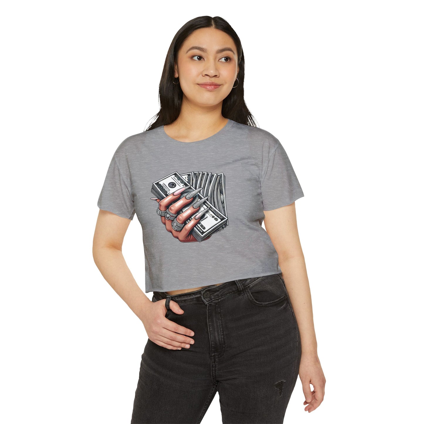 Money Grip Crop Top — Women's Graphic Tee