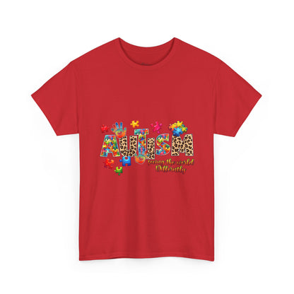 Autism Awareness T-Shirt — 'Autism: Sparking the World with Creativity' Puzzle Design