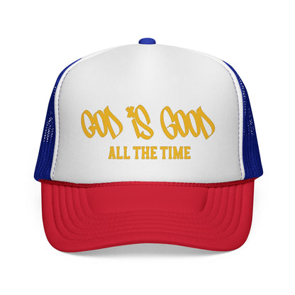 God Is Good Trucker Hat — ‘God Is Good All The Time’ Faith Mesh Cap