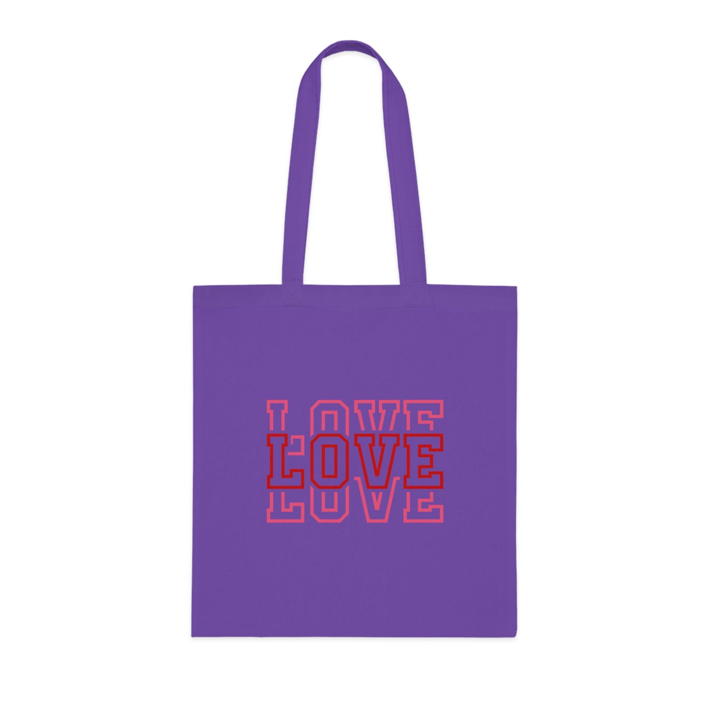 Love Stacked Cotton Tote
