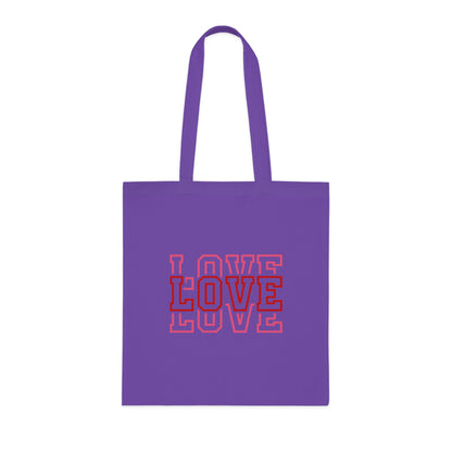Love Stacked Cotton Tote