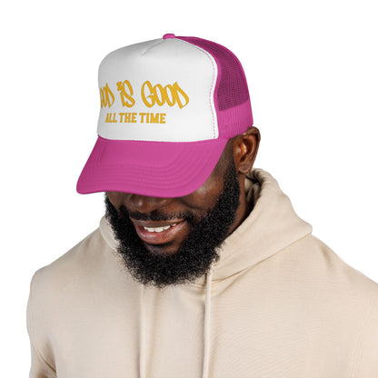 God Is Good Trucker Hat — ‘God Is Good All The Time’ Faith Mesh Cap