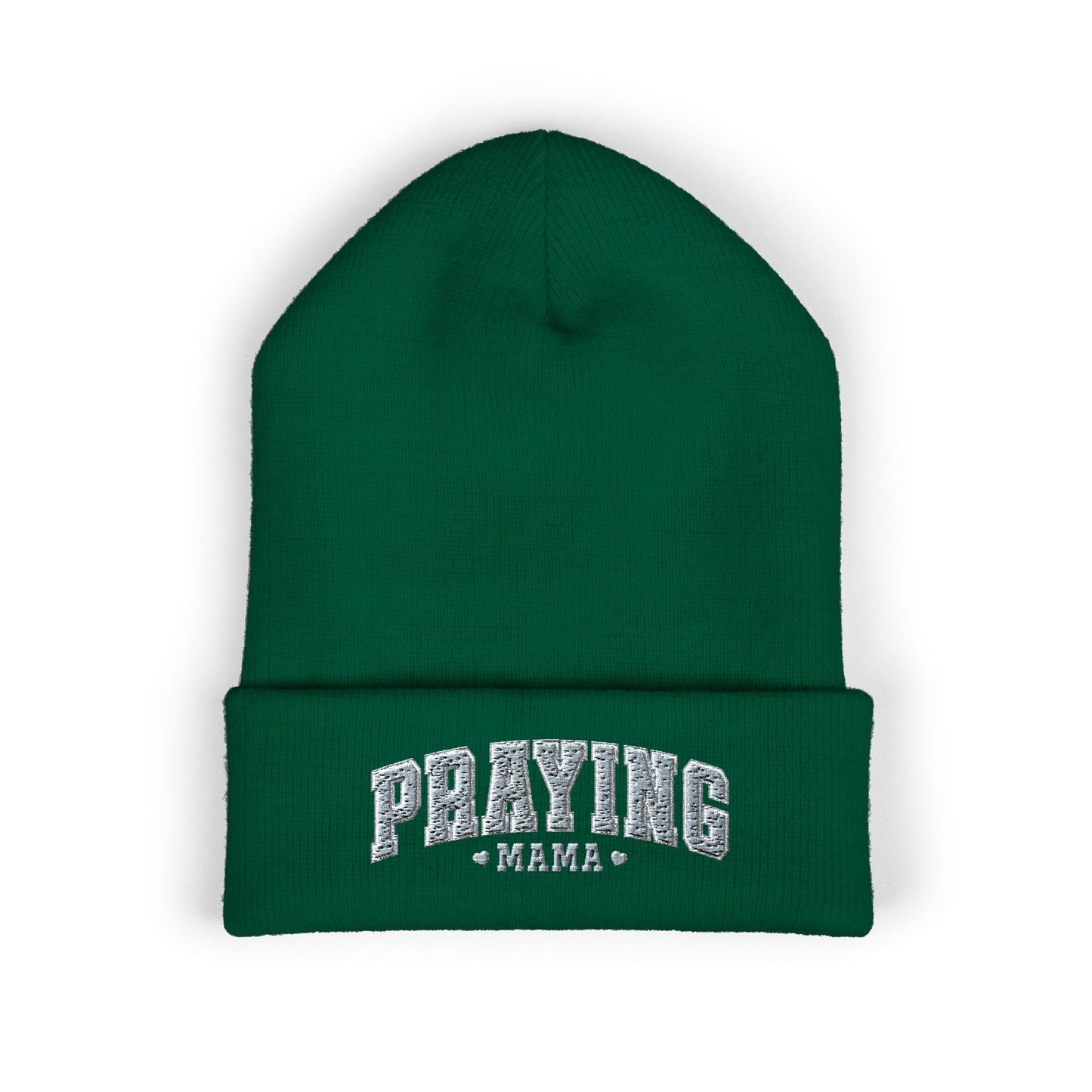 Praying Mama Embroidered Cuffed Beanie