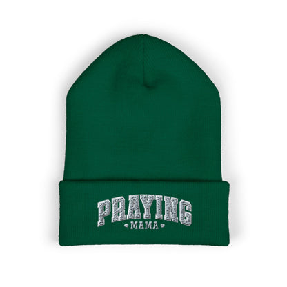 Praying Mama Embroidered Cuffed Beanie