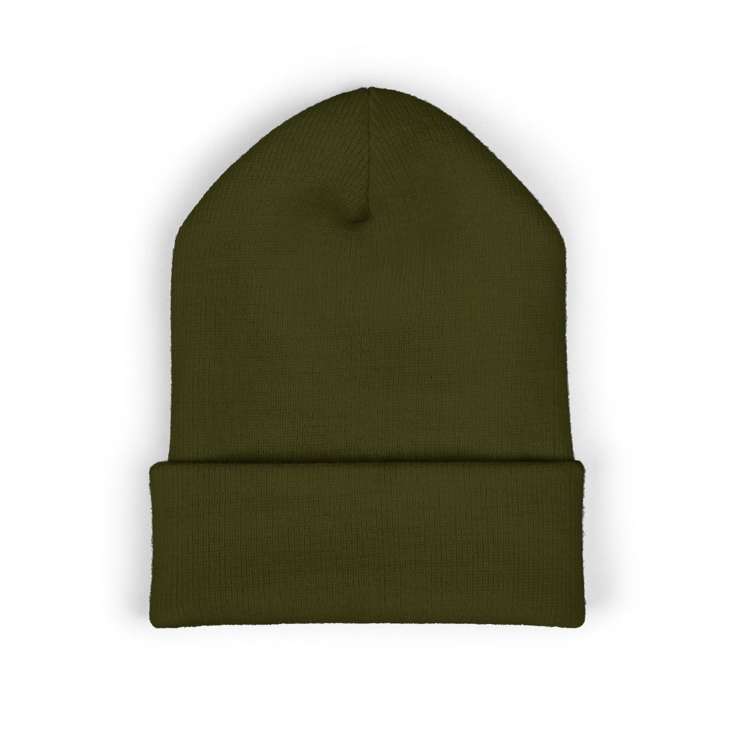 Mama Floral Embroidered Cuffed Beanie — Cozy Knit Mom Hat