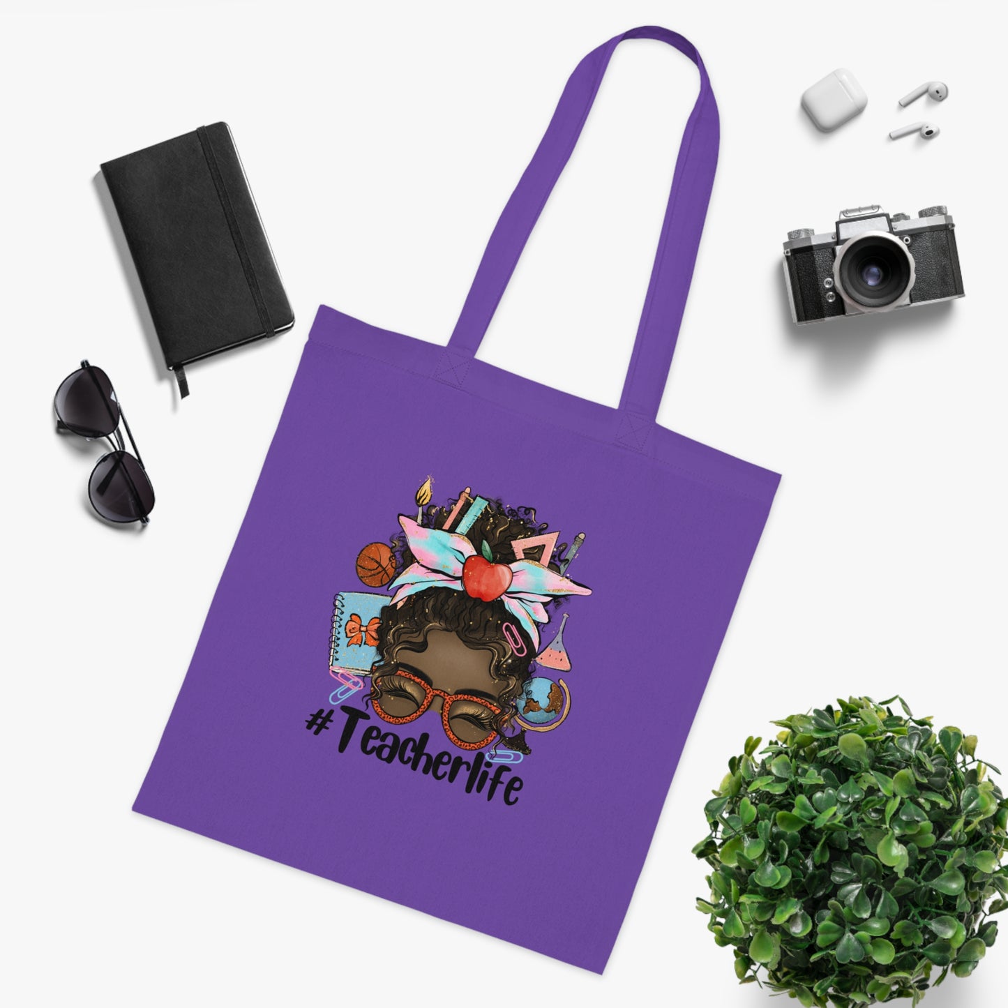#Teacherlife Tote Bag, Eco-Friendly Tote