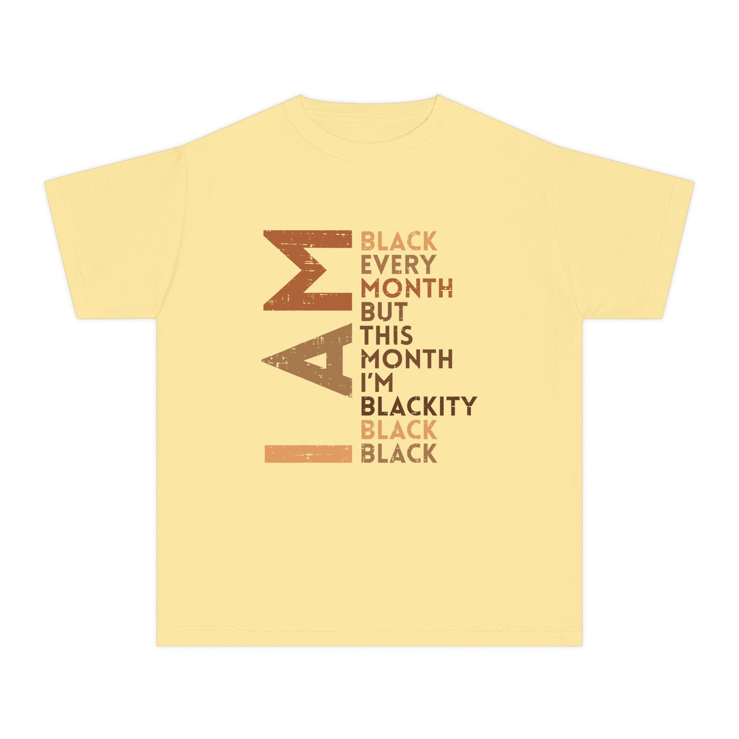 Youth Tee — "I AM Black Every Month" Empowerment Shirt