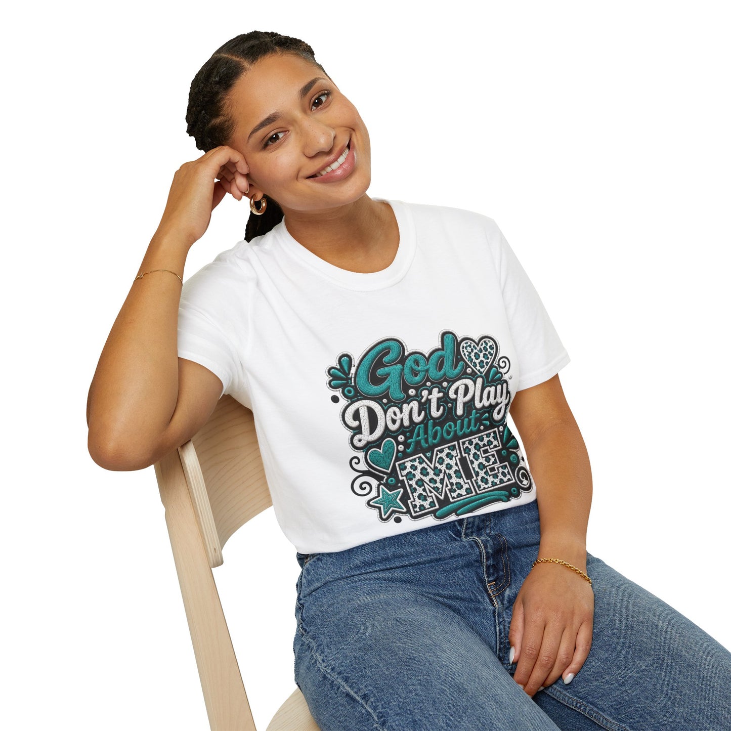 T-Shirt — "God Don't Play About Me" Inspirational Faith Graphic Tee