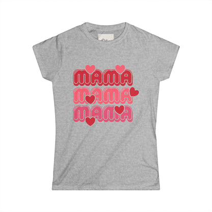 Mama Retro  Tee — Pink "Mama Mama Mama" Graphic T‑Shirt