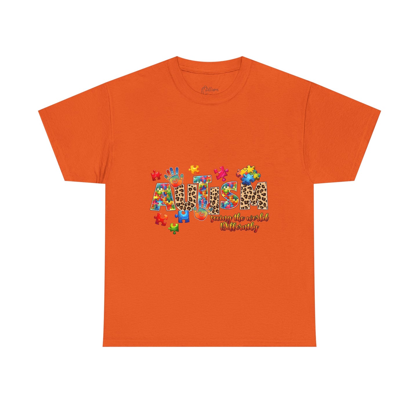 Autism Awareness T-Shirt — 'Autism: Sparking the World with Creativity' Puzzle Design