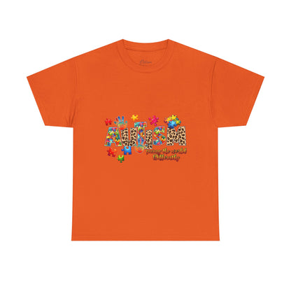 Autism Awareness T-Shirt — 'Autism: Sparking the World with Creativity' Puzzle Design
