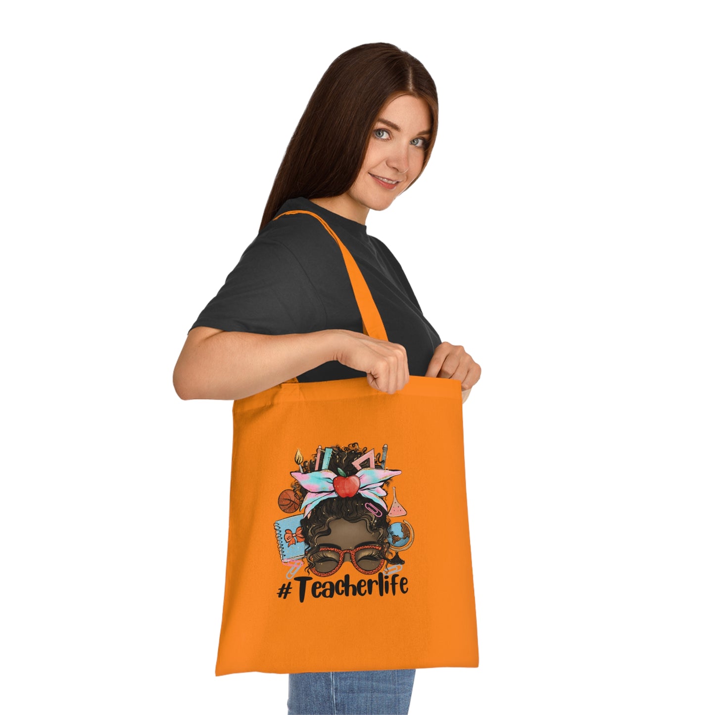 #Teacherlife Tote Bag, Eco-Friendly Tote