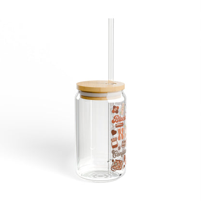 Nurse Glass Sipper Tumbler — 16 oz Bamboo Lid & Straw