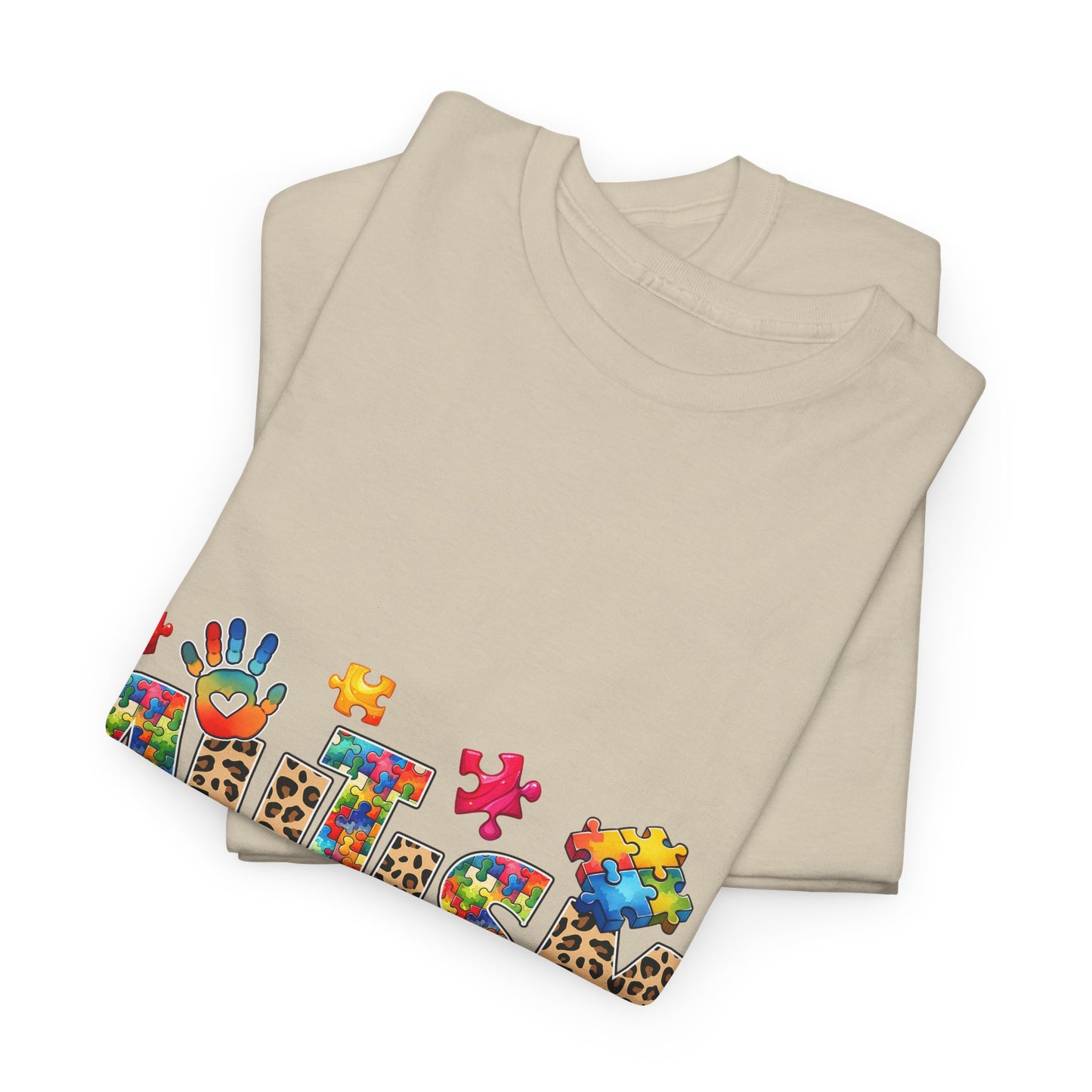 Autism Awareness T-Shirt — 'Autism: Sparking the World with Creativity' Puzzle Design