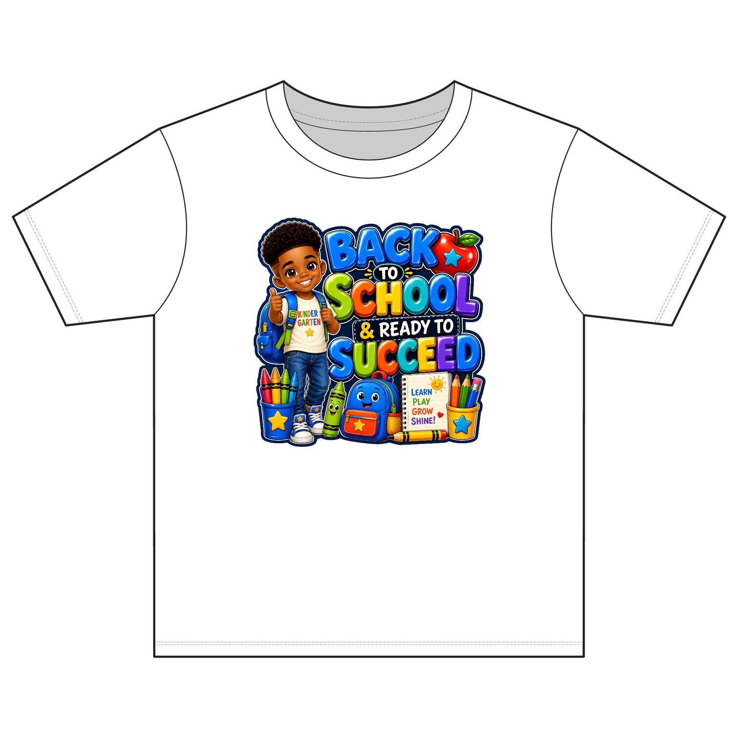 Back to School Tee - "Back to School & Ready to Succeed" Youth T-Shirt