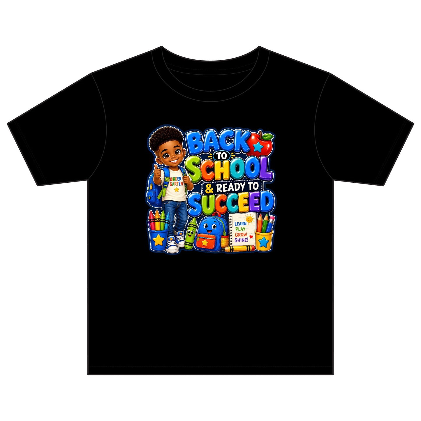 Back to School Tee - "Back to School & Ready to Succeed" Youth T-Shirt
